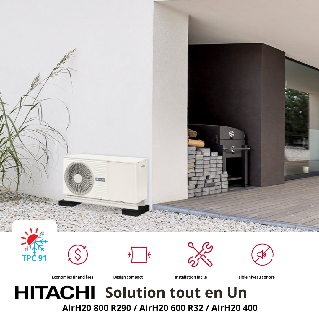 Gamme Yutaki Hitachi : chauffage et eau chaude sanitaire tout-en-un