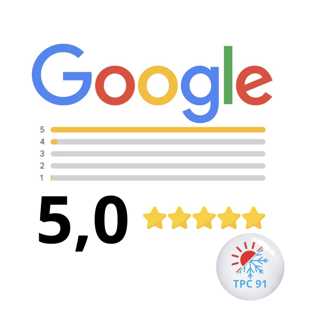 TPC 91 remercie ses clients pour leurs 15 avis Google 5 étoiles