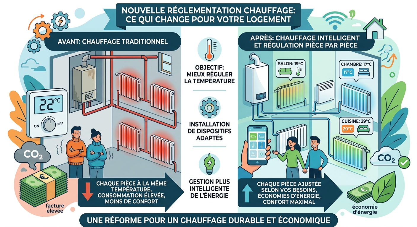 Nouvelle réglementation chauffage : ce qui va changer pour votre logement